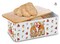 Bread Box with Christmas Decorations, Bread Box with a Bamboo Lid, Kitchen Storage Container Metal Bread Container for Christmas Decorations